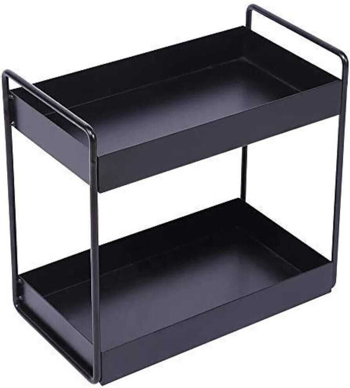 Mega Choice Containers Kitchen Rack Iron 2-Tier Metal Standing Spice Rack & Multipurpose Organizer