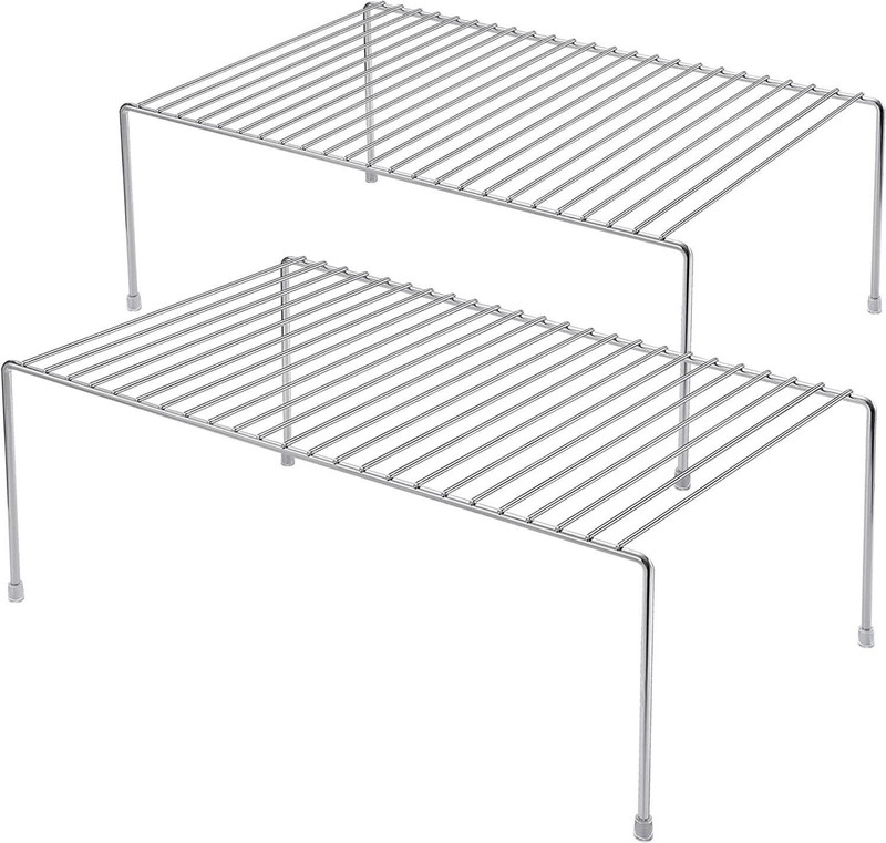 NAKUA Cutlery Kitchen Rack Steel Storage Shelf/Household Shelves/Counter Top Rack/Pantry Organization (Pack of 2)