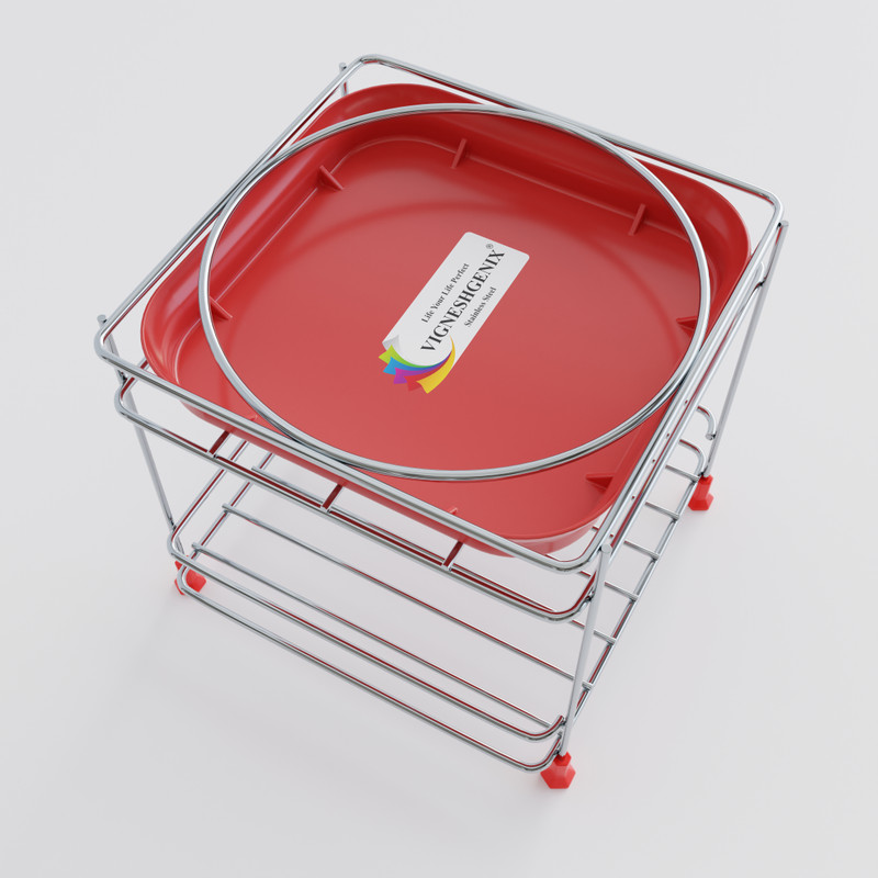 Vigneshgenix Utensil Kitchen Rack Steel stainless steel matka stand,water pot stand