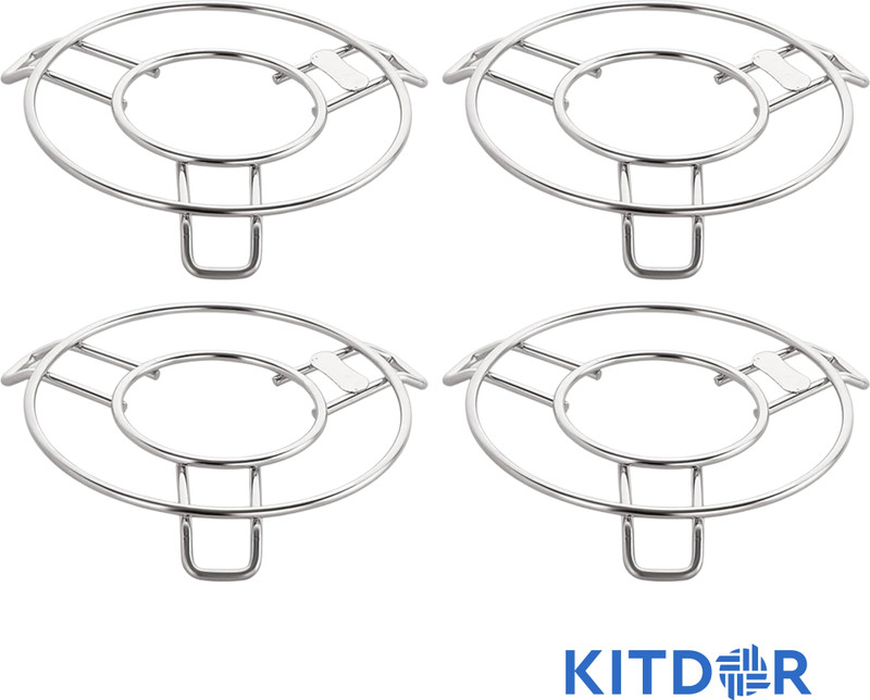 Kitdor Steel dining table stand | Multiuse kitchen accessories | induction stand Steel Trivet(Pack of 4)