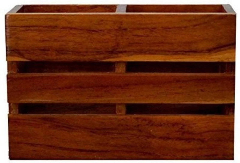 maa jwala crafts Empty Cutlery Holder Case(Brown Holds 30 Pieces)