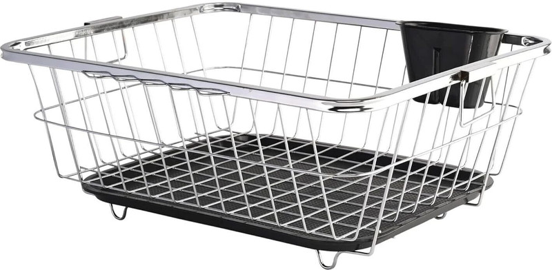 Frap Utensil Kitchen Rack Steel Stainless Steel Dish Rack for Kitchen | Vessels Organizer Stands with Handle