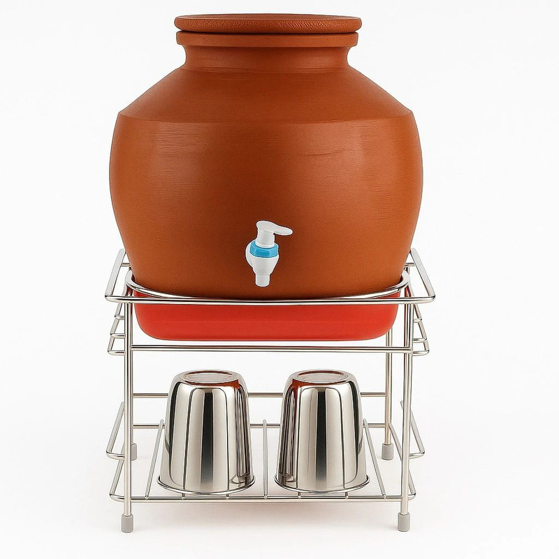 LOOCI Water Dispenser Kitchen Rack Steel ROUND BASE MATAKA STAND