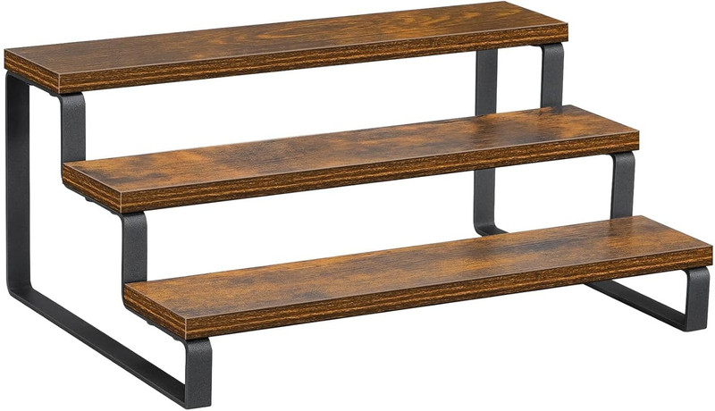 DWHANDICRRAFT Containers Kitchen Rack Wood 3-Tier Engineer Wood Spice Rack for Kitche Countertop