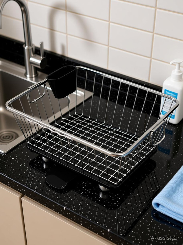 Swarni Dish Drainer Kitchen Rack Steel Swarny Steel Dish Drying Stand Kitchen Rack