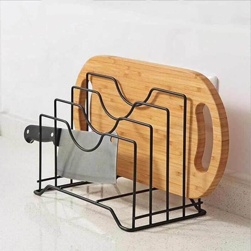 Tadatmay Plate Kitchen Rack Iron Pan & Pot Tawa Stand | Plate Dish lid Tray Utensils Cookware Storage
