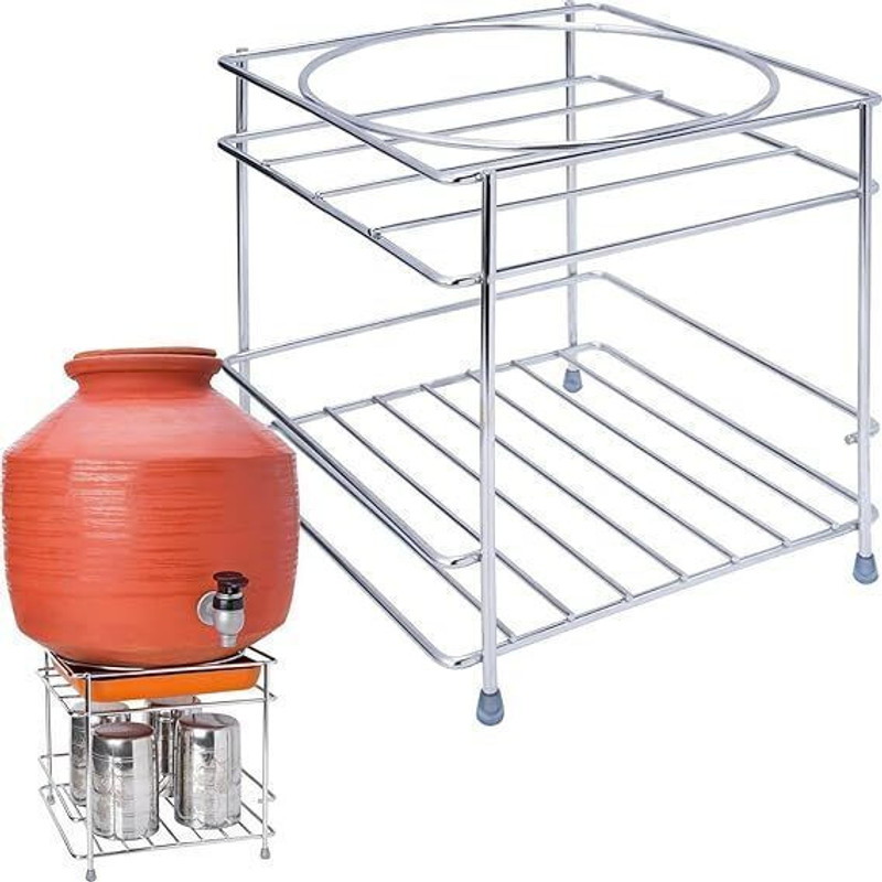 ARTHAM Matka Kitchen Rack Steel Water Pot Stand for Kitchen & Home Utility
