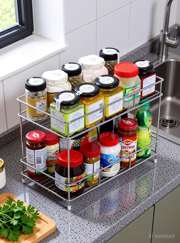 STARNSTYLE Utensil Kitchen Rack Iron, Steel kitchen stand