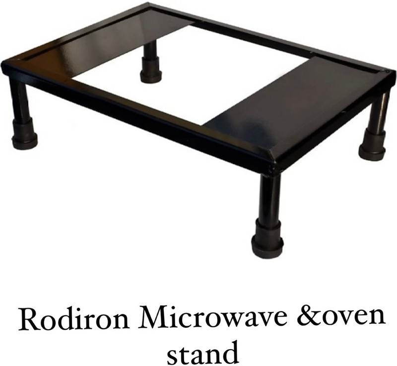 Rodiron rodiron microwave & oven stand stylish and heavy body (iron)(black) Cast Iron Kitchen Trolley(DIY(Do-It-Yourself))