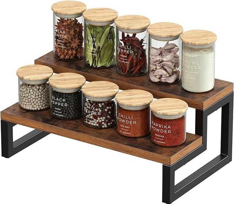 Envirich Containers Kitchen Rack Iron wooden kitchen rack organizer