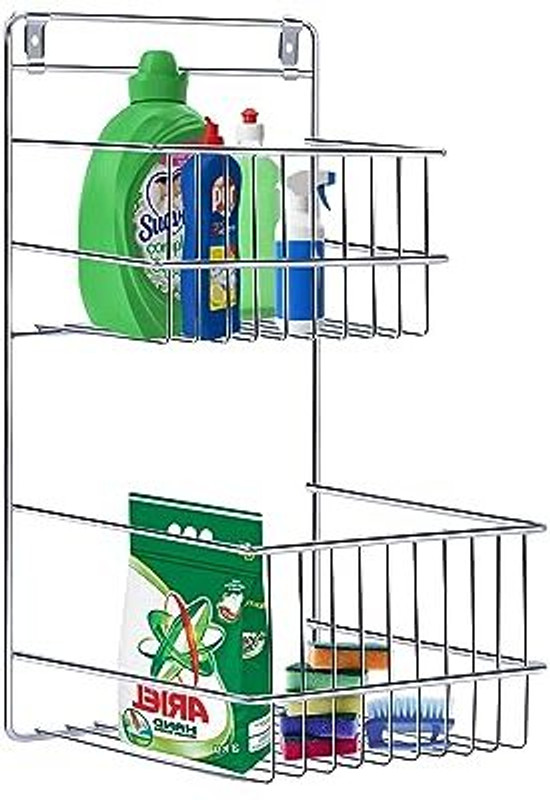 RN STORE Utensil Kitchen Rack Steel Wall Mounted Detergent Holder/ Multi Purpose Shelves/ BathRoom Corner Rack