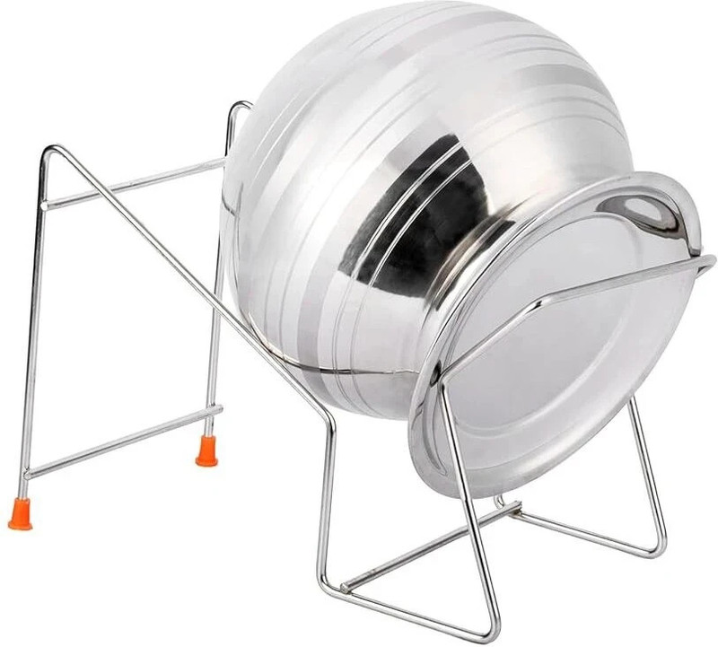 Nandeksha Matka Kitchen Rack Steel Rice Stainer Stand for Fruit, Beans, Noodle Strainer| Cooked Rice Strainer Stand