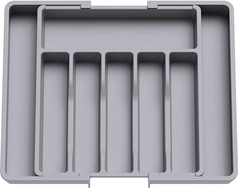Zemania Cutlery Kitchen Rack Plastic Utensil Organizer Silverware Drawer Organizer