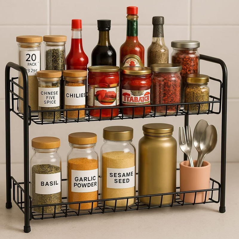 M Y Containers Kitchen Rack Iron Kitchen Rack for Condiments/Utensils and Other Kitchen Essentials
