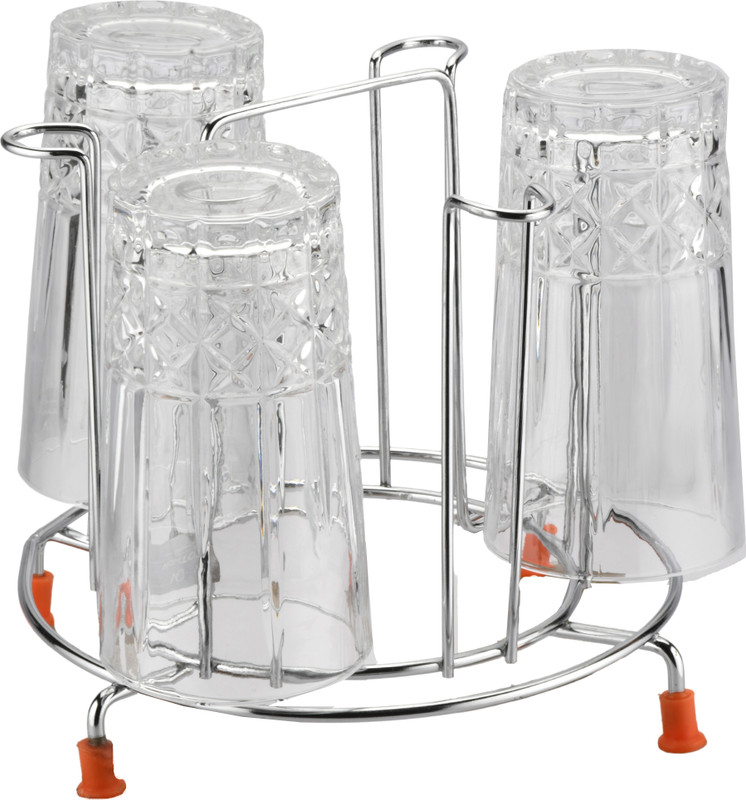 Devrt Glass Stand for 6 Glass/Glass Holder for Kitchen Stainless Steel Glass Holder