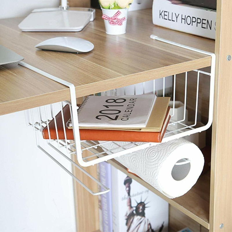 Franklite Hanging Storage Basket Shower Holder Wall Hanging Rack Wire Under shelf Basket Accessories Organizer
