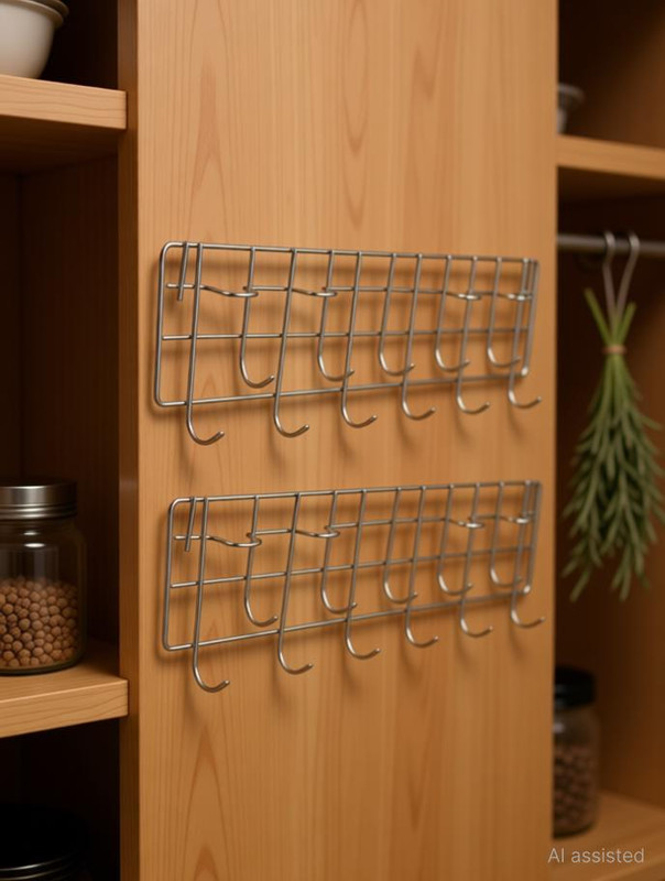 Gopala Stainless Steel Wall Mounted Ladle Stand / Hook Rail for kitchen Hook Rail 11(Pack of 2)