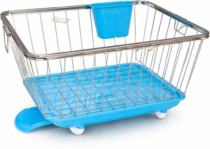 MEEZO Dish Drainer Kitchen Rack Steel Dish Drainer Kitchen Rack Steel Dish Drainer Basket for Kitchen Utensil