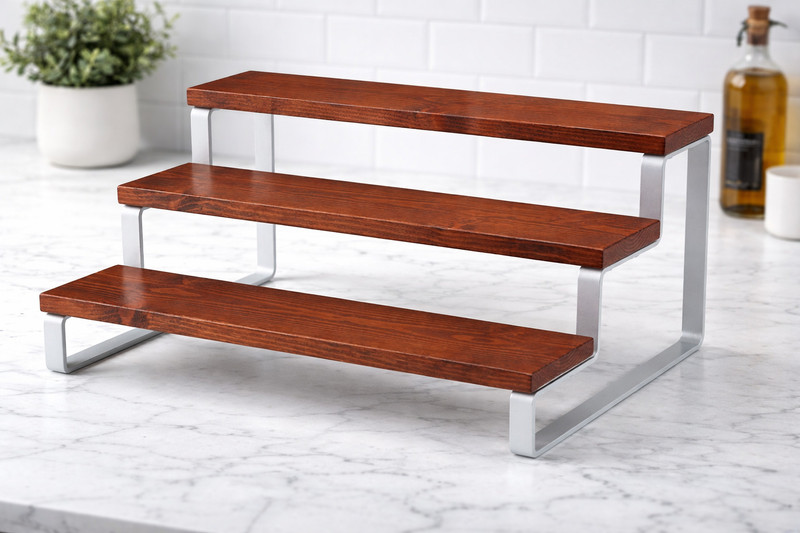 A RHANDICRAFTS Containers Kitchen Rack Wood wooden spice rack, masala rack, kitchen organizer, spice stand wooden,