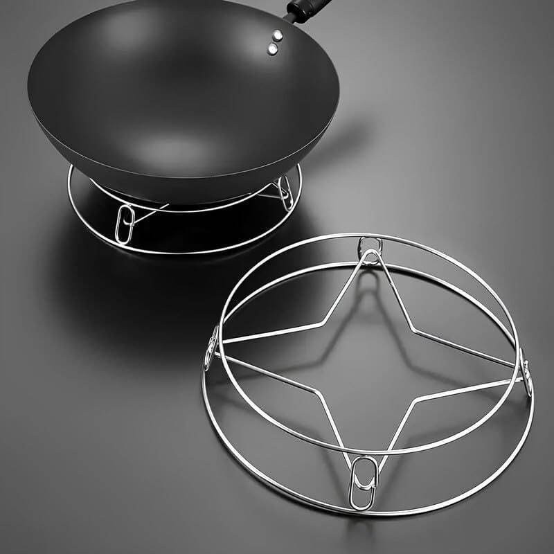 Suvaniq Stainless Steel Steaming Pot with Rack Kitchen Cooking Cooker Set Deluxe Glossy Trivet(Pack of 1)