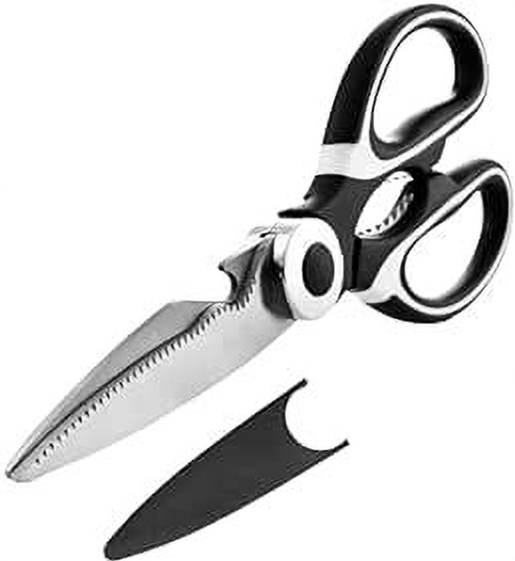 Soucolor Multipurpose Kitchen Scissors with Bottle Opener Stainless Steel All-Purpose Scissor(Silver, Pack of 1)