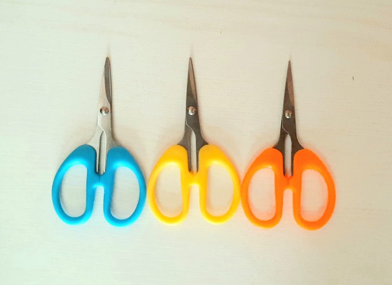 BLJIENT mini plastic scissor ( pack of 3 pcs) Steel All-Purpose Scissor(Multicolor, Pack of 3)