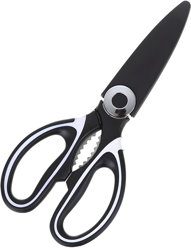 ASTOUND Vegetables, Fish and Meat Cutting Scissors Stainless Steel All-Purpose Scissor(Black, Pack of 1)
