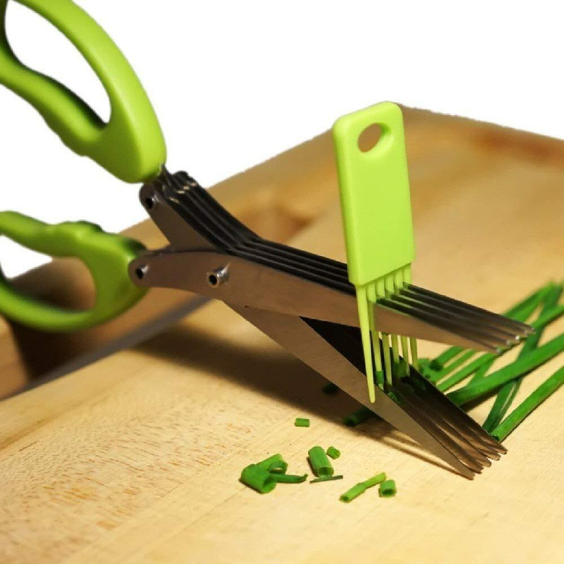RIVOM RV-5 Blade 181 Stainless Steel Herbs Scissor(Green, Silver, Pack of 1)