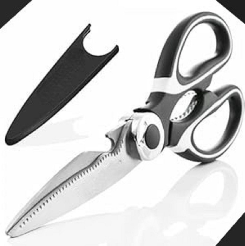 VONITY Multipurpose Kitchen Scissors For Home Cooking set for Cutting Gardening Needs Silicone All-Purpose Scissor(Black, Pack of 1)