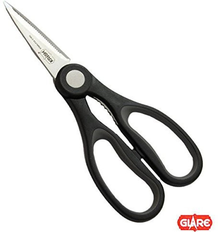 MadanKainchiWale Stainless Steel Seafood Scissor(Black, Pack of 1)