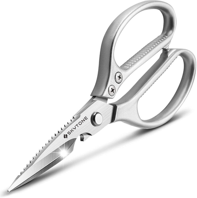 FOBIXEN Meat Scissors – Stainless Steel Kitchen Shears for Chicken, Fish & Bone Cutting Stainless Steel All-Purpose Scissor(White, Pack of 1)