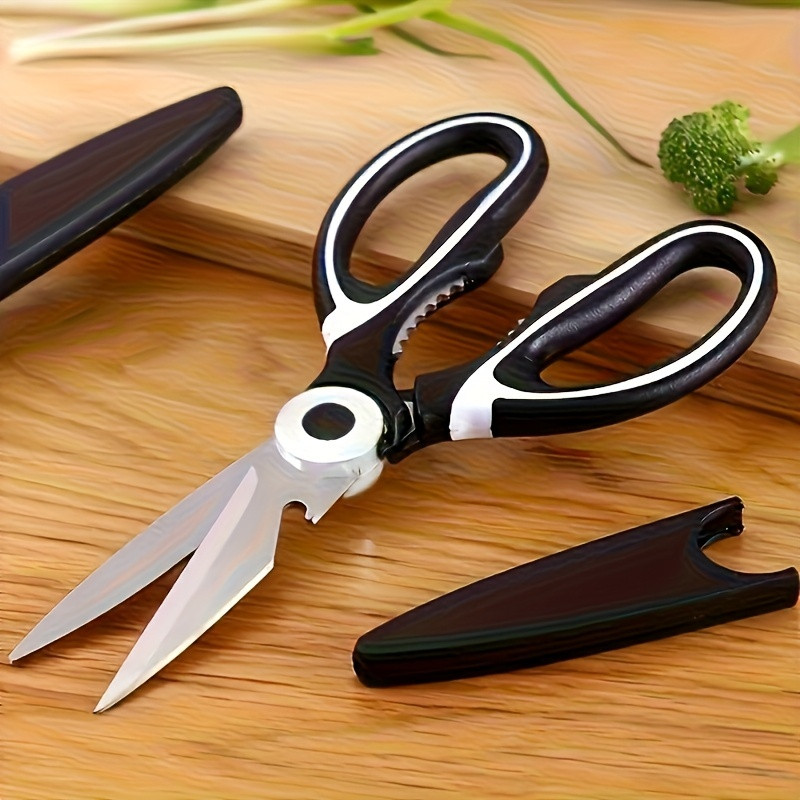 avnish Heavy Duty Kitchen Scissor Sharp Multipurpose Stainless Steel Cutting Vegetable Stainless Steel All-Purpose Scissor(Black, Pack of 1)