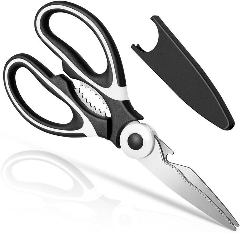 VarniZone Kitchen Scissor for for Food, Chicken, Poultry, Fish, Pizza, Herbs Steel All-Purpose Scissor(Black, Steel, Pack of 1)