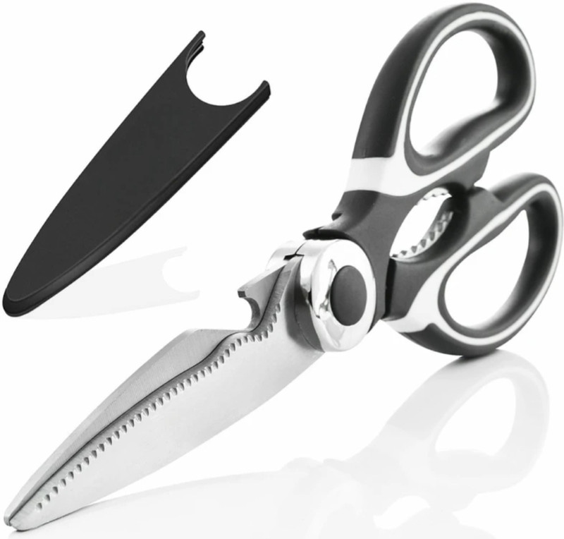ZOMAH GLOBAL zomah78 Stainless Steel, Carbon Steel All-Purpose Scissor(Black, White, Pack of 1)