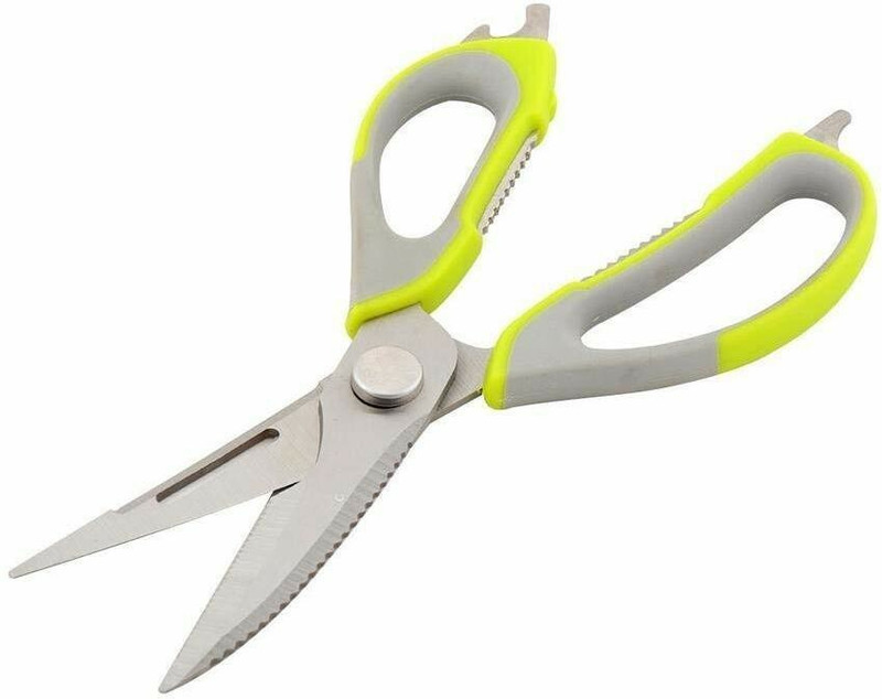 MobFest ® High Quality 7 in 1 Detachable Kitchen Scissor,/Fish Scale Scraper/Slicer/Nutcracker, Stainless Steel All-Purpose Scissor(Multicolor, Pack of 1)