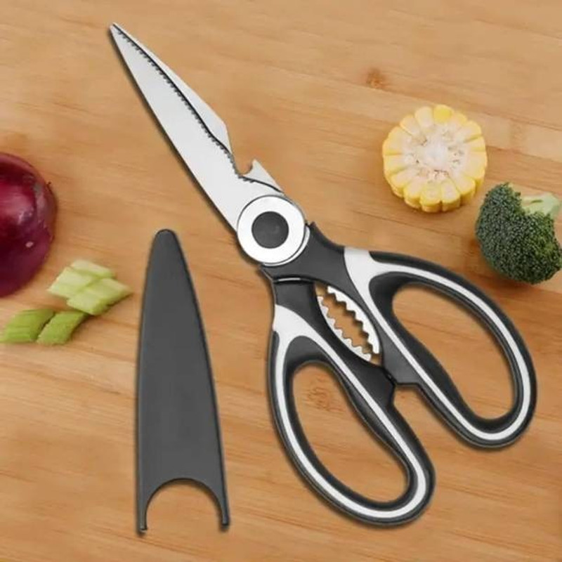 Bekner Home & Kitchen Multi Function Scissor Stainless Steel All-Purpose Scissor(Black, Pack of 1)