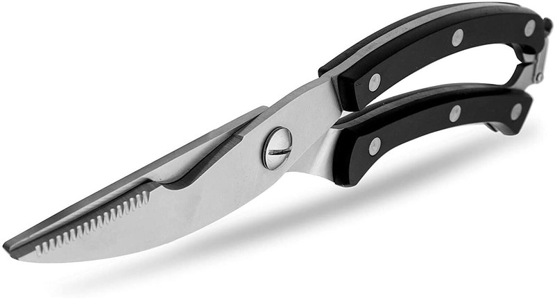KASHTGO Heavy-Duty Kitchen Scissors Stainless Steel Poultry Shears Multi Tool Stainless Steel All-Purpose Scissor(Red, Pack of 1)