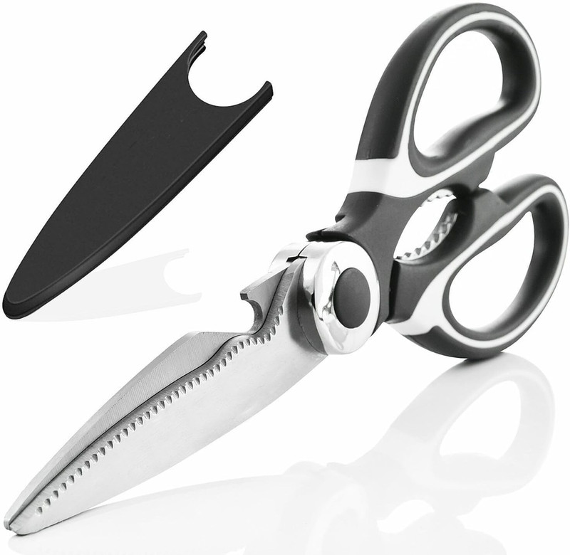 Zapproxx Kitchen Scissor for General Use, Heavy Duty Kitchen Raptor Meat Shears, Stainless Steel All-Purpose Scissor(Black, Pack of 1)