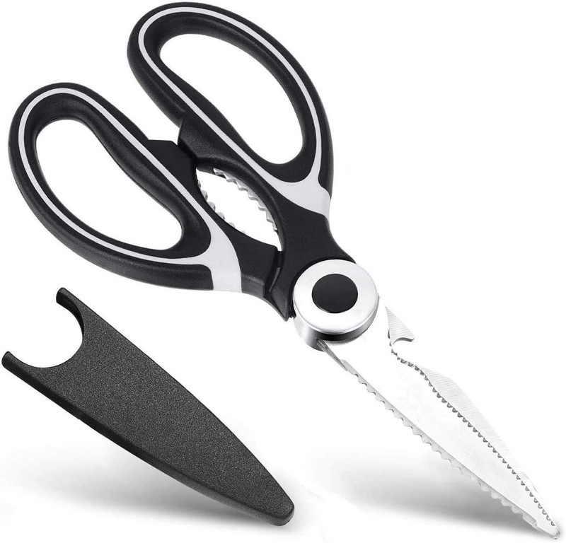 FOBIXEN Meat Scissors – Stainless Steel Kitchen Shears for Chicken, Fish & Bone Cutting Stainless Steel All-Purpose Scissor(White, Pack of 1)