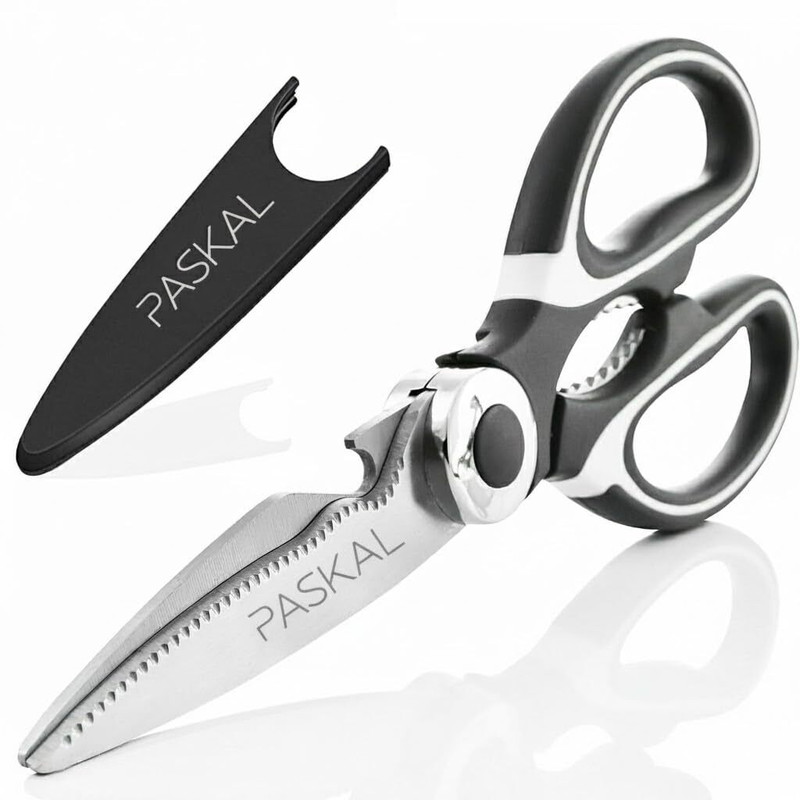PASKAL Multi Purpose Kitchen Scissors Premium Stainless Steel For Kitchen Purpose Stainless Steel Electric Scissor(Black, Pack of 1)