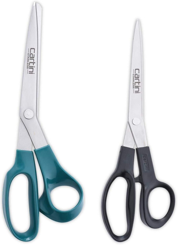 Cartini Cartini Multipurpose Scissors for Home & Office Scissor (Pack of 2) Stainless Steel All-Purpose Scissor(Multicolor, Pack of 2)