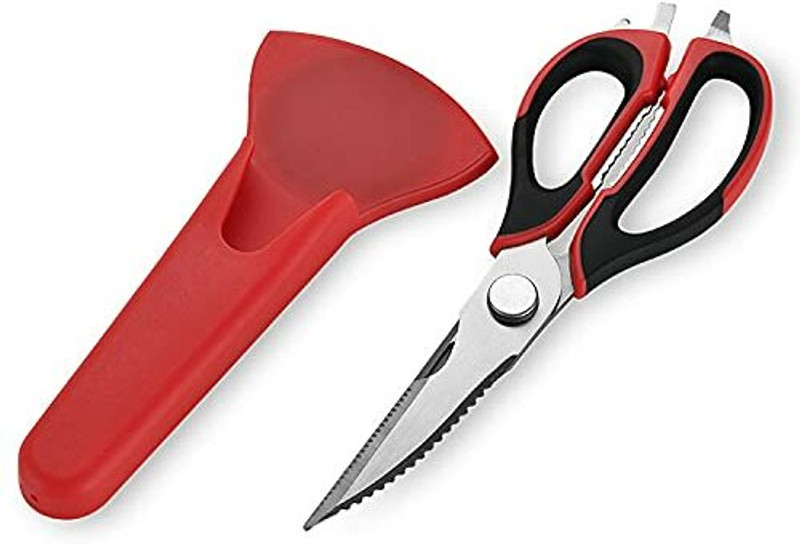 MobFest Heavy Duty Kitchen Scissors 7 in 1 Tool Stainless Steel Multipurpose Stainless Steel All-Purpose Scissor(Multicolor)