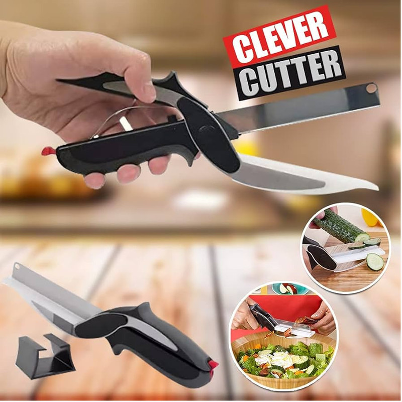 Dabhi Enterprise clever cutter Stainless Steel All-Purpose Scissor(Black, Pack of 1)