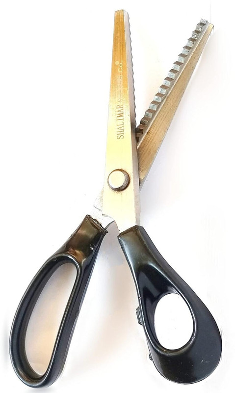 Raj Tailoring zig zag scissor Stainless Steel All-Purpose Scissor(Black, Pack of 1)