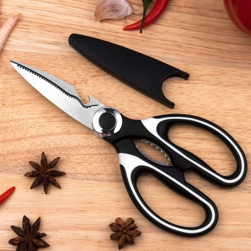 saloni marts Kitchen Pro Scissors Plastic, Steel All-Purpose Scissor(Black, Pack of 1)