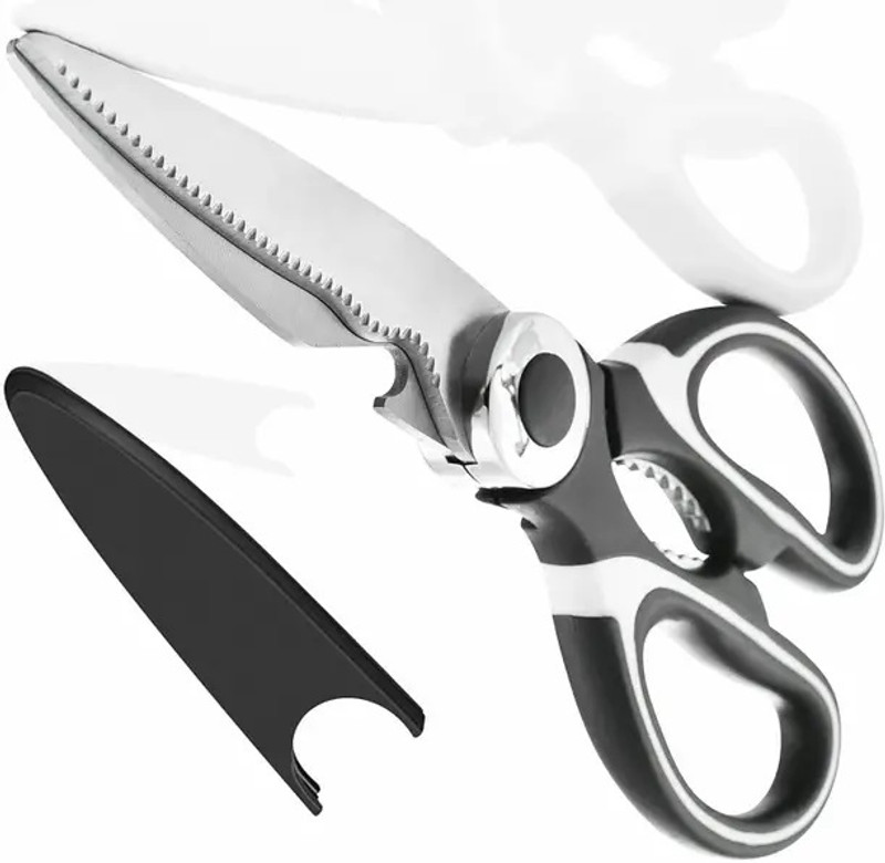 zuger Multipurpose scissor B/W Stainless Steel All-Purpose Scissor(Black, Pack of 1)