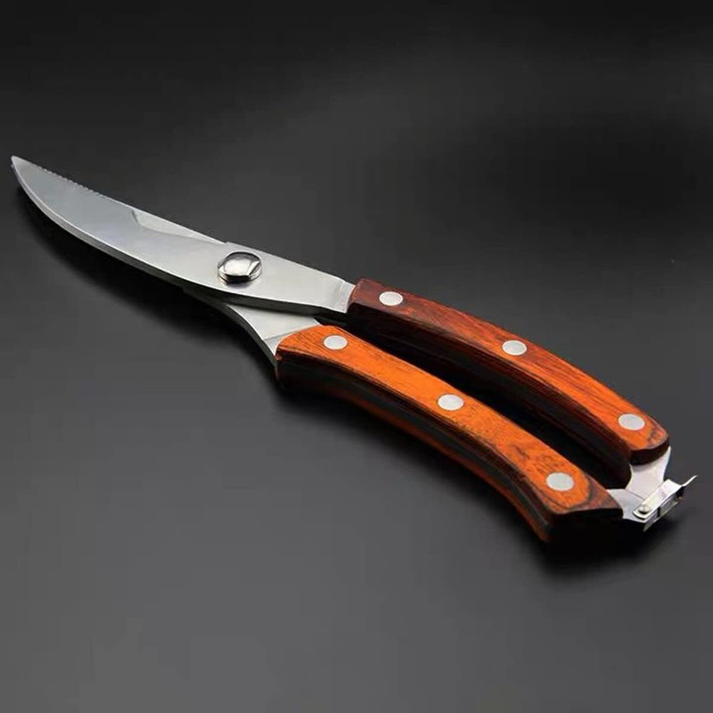 Takositio Stainless Steel Kitchen Scissor Craft Scissor Kitchen Tools Stainless Steel All-Purpose Scissor(Brown, Pack of 1)