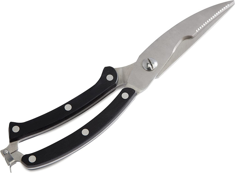 OICIA Professional Poultry Shears, Stainless Steel Meat Scissor, Kitchen Shears Stainless Steel Poultry Scissor(Black, Pack of 1)