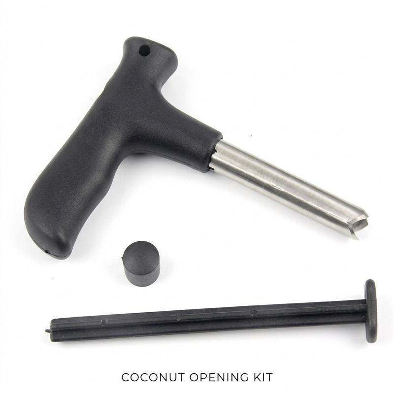 Suvaniq Coconut Opener Tool Stainless Steel Punch Drill for Easy Coconut Water Tap Kitchen Scoop
