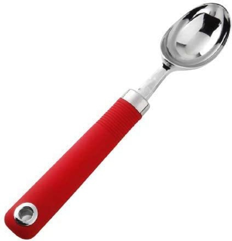 Nathgra Premium Heavy Duty Ice Cream Scoop,Comfortable Easy Grip Handle,(Red,Set of 1) Kitchen Scoop